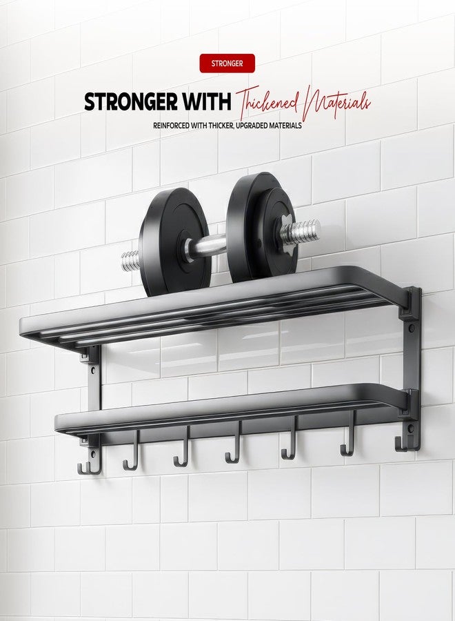 MIORAH MIORAH Towel Rack in Bathroom Hangers for Clothes| Best Towel Holder in Bathroom and Organiser (Grey) - Image 4